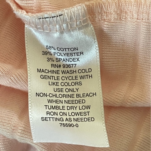 $20 SALE Textured Short Sleeve Top Pastel Pink Blush Liz Claiborne Scoop Neck - Picture 6 of 7